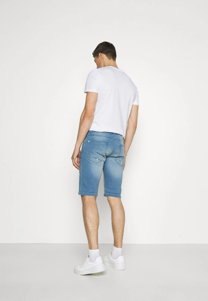 De gros 🥰 INDICODE JEANS COMMERCIAL KEN HOLES - Short En Jean - Blue Wash 😍 – Image 3