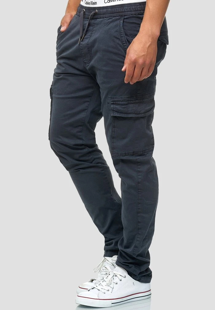 Meilleure affaire đ INDICODE âš JEANS BROADWICK - Pantalon Cargo - Navy â â Image 4