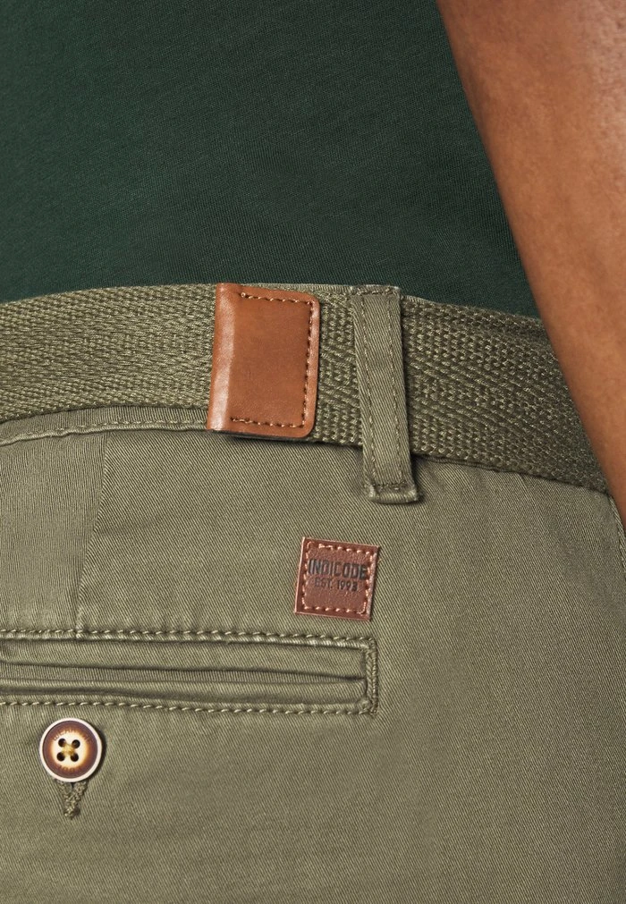 Meilleur prix đ€© INDICODE JEANS KAISER CHINO EXCLUSIV - Short - Army â€ïž â Image 5