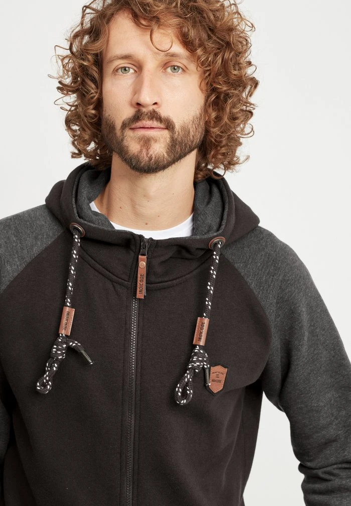 Meilleure vente đ„ INDICODE JEANS IDTERENCE - Sweat à Capuche Zippé - Black đ â Image 4