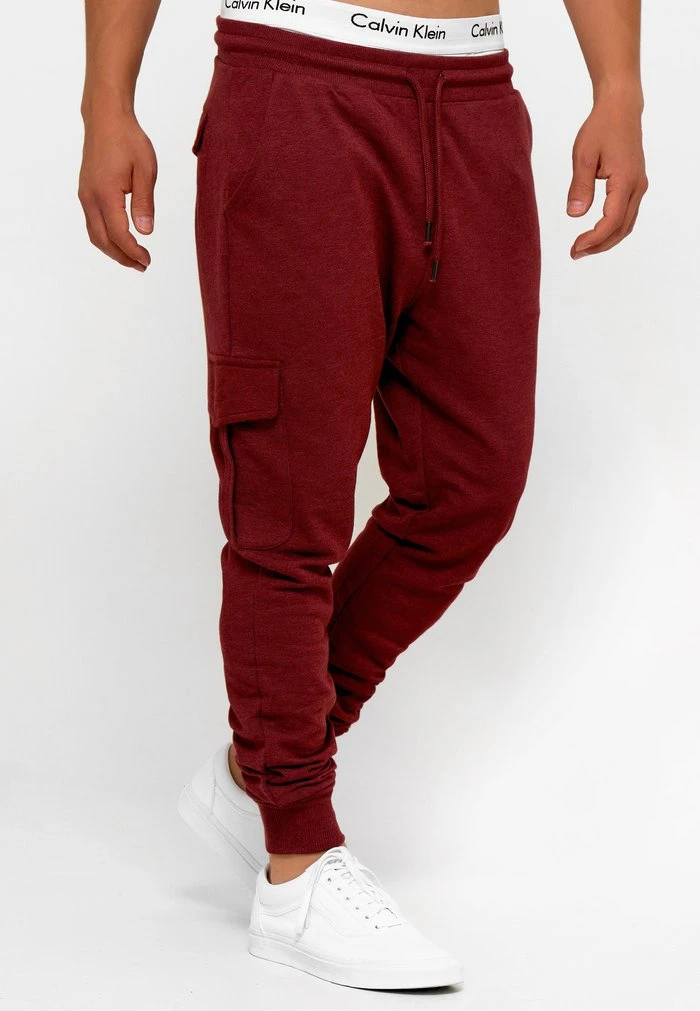 Grosses soldes 🤩 INDICODE JEANS BENDNER - Pantalon Cargo - Bordeaux Mix 😉 – Image 4