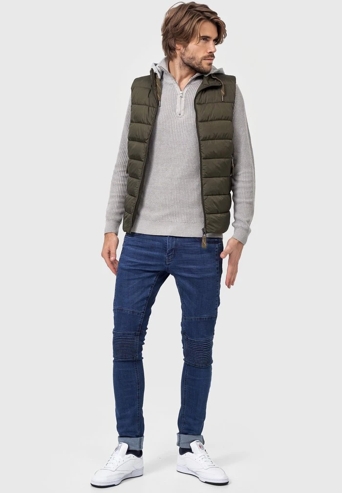 Vente flash đ INDICODE JEANS STOCKTON - Veste Sans Manches - Army đ„° â Image 2