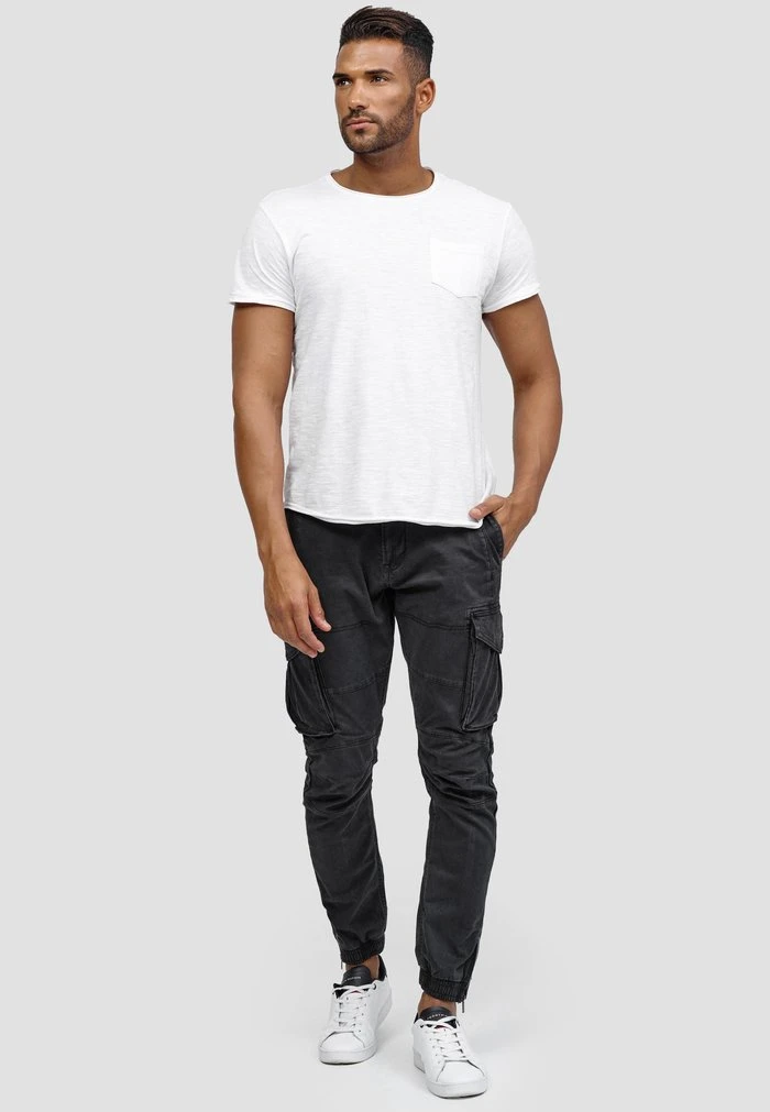 Meilleure vente đ INDICODE đ„ JEANS HAWKINS - Pantalon Cargo - Black â â Image 2