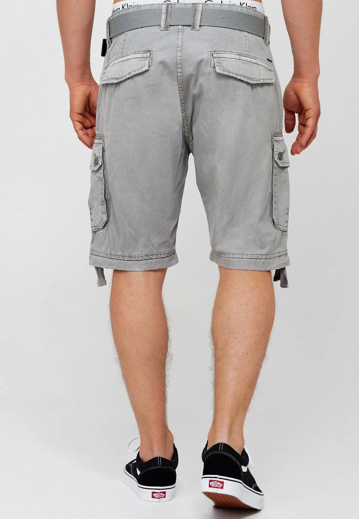 Nouveau 🔔 INDICODE JEANS CARGO ABNER - Short - Lt Grey 🤩 – Image 3
