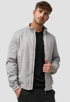 Remise â€ïž INDICODE đ JEANS EDI - Blouson Bomber - Lt Grey âš