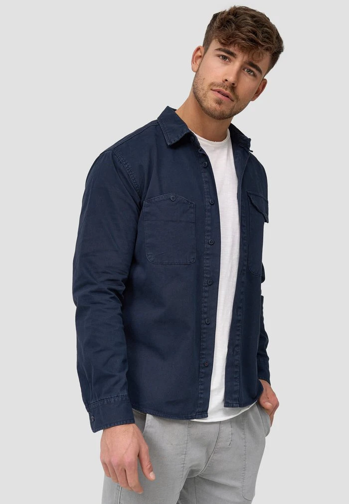 De gros ✔️ INDICODE ⌛ JEANS LANGARM - Chemise - Navy ⌛ – Image 4