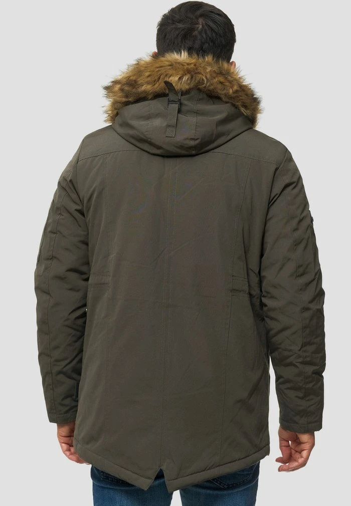 Tout neuf ❤️ INDICODE JEANS LEICESTER - Veste D'hiver - Dark Green 🌟 – Image 3