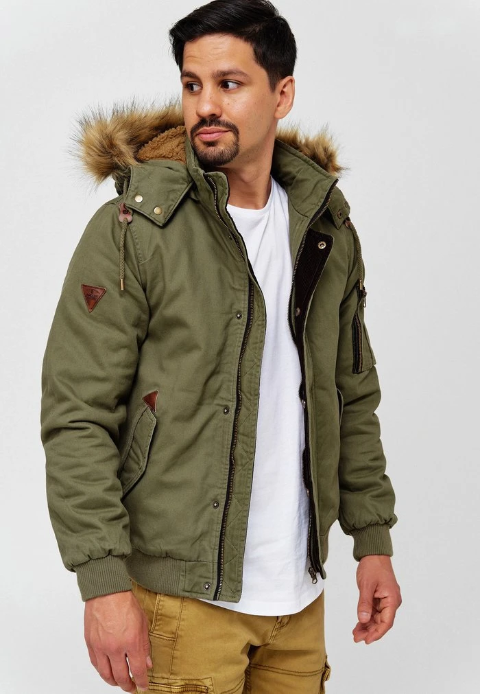 Meilleure vente ⭐ INDICODE 🎉 JEANS Veste D'hiver - Army 🔔