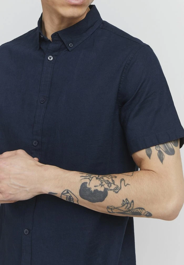 Budget 🔥 INDICODE 🌟 JEANS Chemise - Navy ❤️ – Image 4