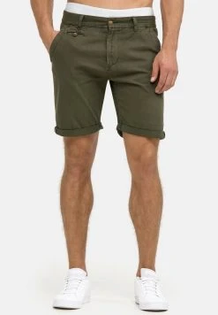 Offres ⌛ INDICODE JEANS CASUAL FIT - Short - Grün Army ⭐
