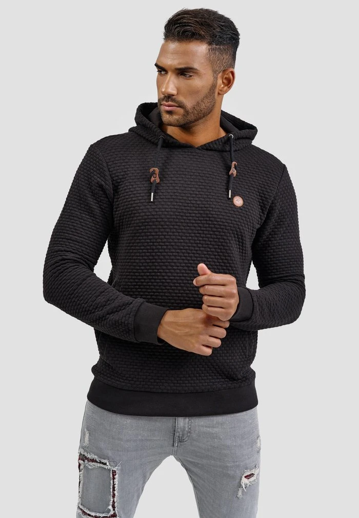 Remise 🎉 INDICODE ✨ JEANS Sweatshirt - Black ⭐ – Image 6