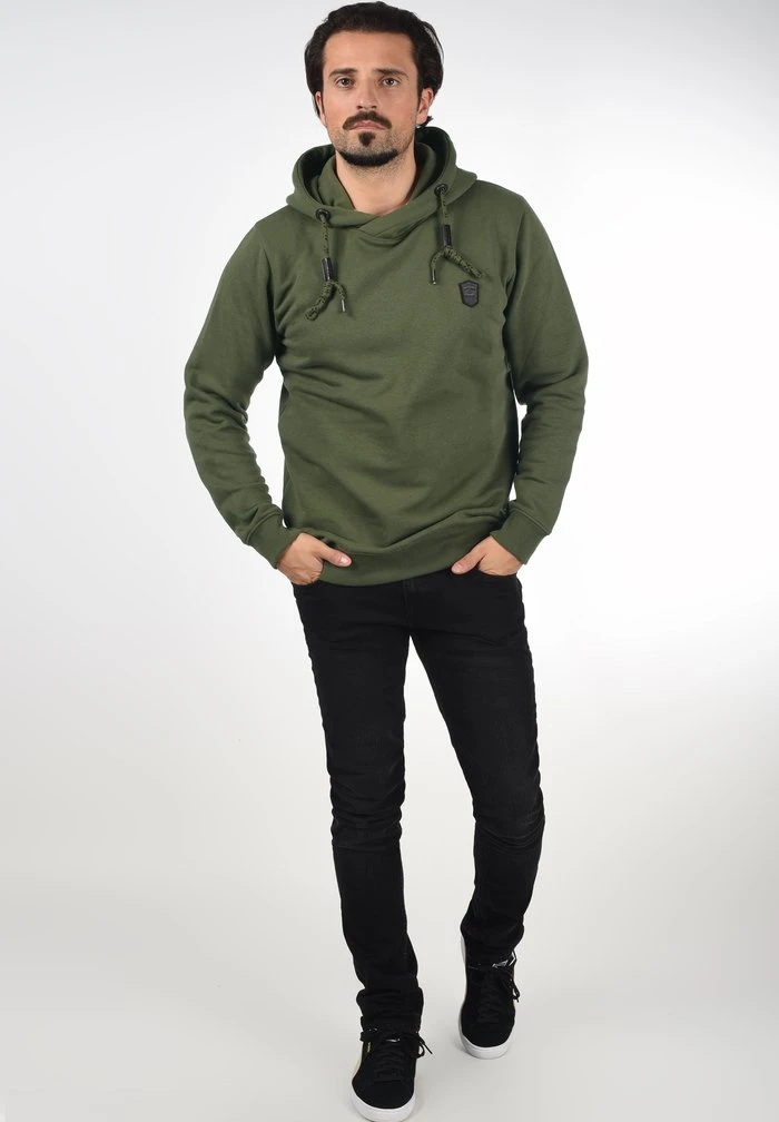Vente flash đ INDICODE JEANS IDBARNEYS - Sweat à Capuche - Army â â Image 2