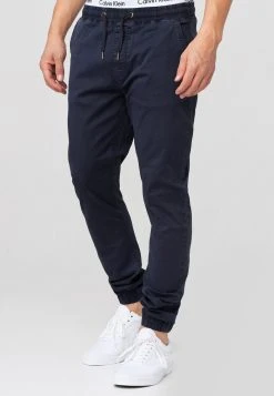 Meilleur prix ⌛ INDICODE 🤩 JEANS FIELDS - Pantalon Classique - Navy ✔️