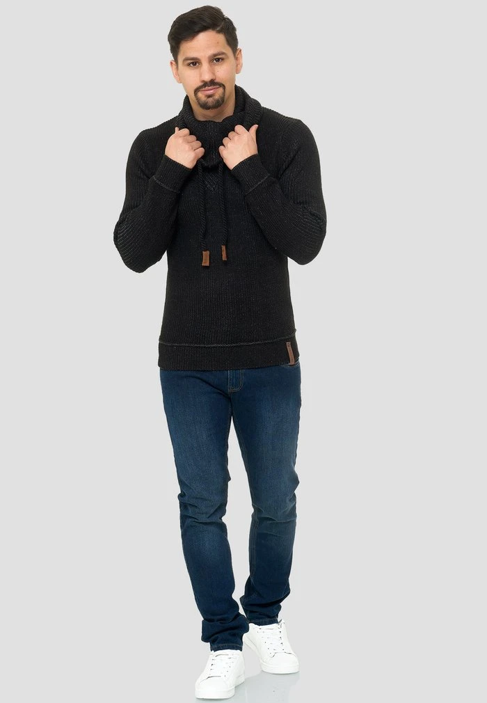 Nouveau 🔔 INDICODE JEANS KESHAWN - Pullover - Schwarz 😉 – Image 2