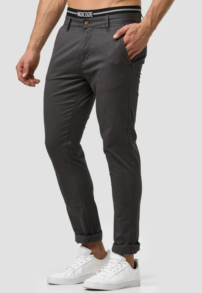 Vente flash 🥰 INDICODE JEANS CHERRY - Chino - Dark Grey 👏 – Image 3