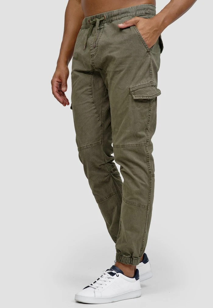 Meilleur prix ⌛ INDICODE JEANS Pantalon Cargo - Army 😉 – Image 3