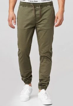 Meilleure vente 🥰 INDICODE JEANS FIELDS - Pantalon Classique - Army 🔔