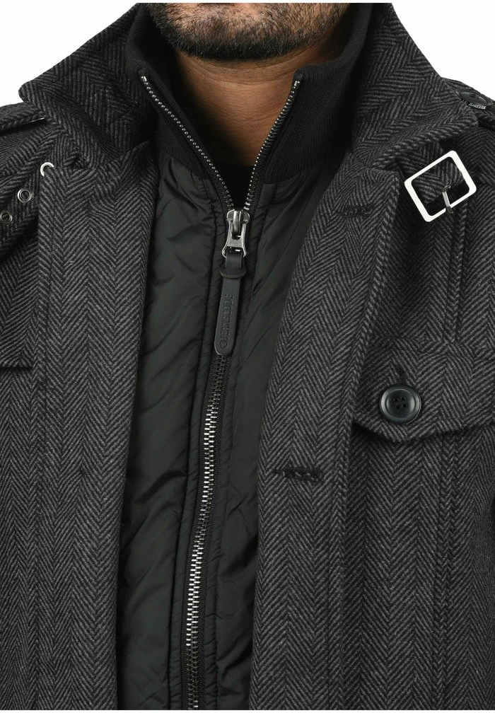 Nouveau ❤️ INDICODE 👏 JEANS IDBRANDAN - Manteau Court - Dark Coal 🥰 – Image 3