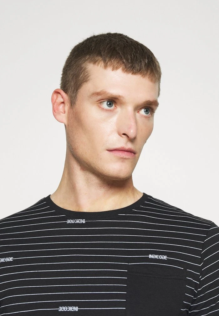 Le moins cher 💯 INDICODE 😀 JEANS ECKLEY - T-shirt Imprimé - Black ⭐ – Image 4