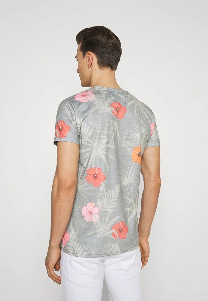 Le moins cher 🥰 INDICODE 😍 JEANS CADIZ BRILIANT - T-shirt Imprimé - Light Grey ✨ – Image 3