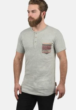 Vente flash ⌛ INDICODE 🛒 JEANS IDART - T-shirt Imprimé - Light Grey ❤️