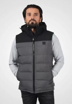 Nouveau 🎉 INDICODE JEANS IDIULIUS - Veste Sans Manches - Dk Grey 🔔