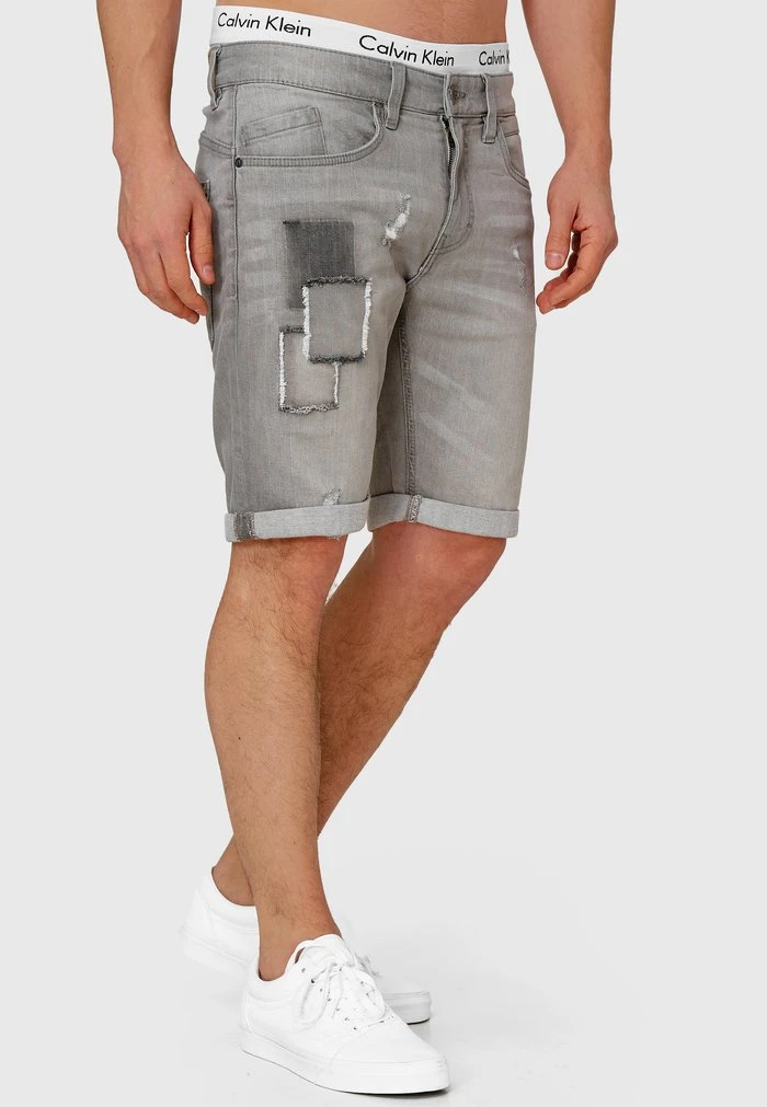 Promo đ INDICODE đ JEANS ROBERTS - Short En Jean - Lt Grey â â Image 4